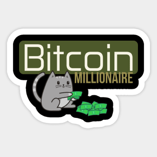 Bitcoin Millionare Cat Sticker